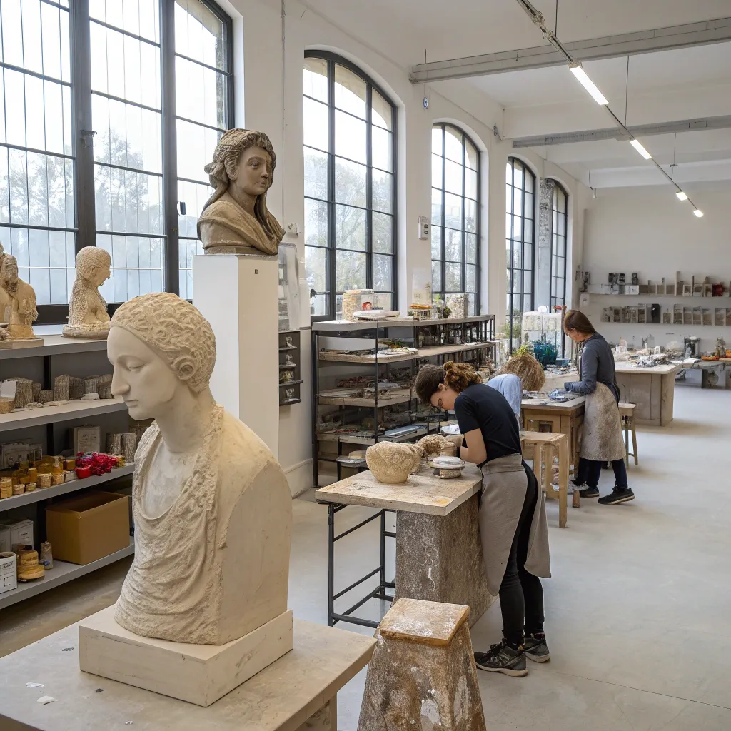 Modern sculpture workshop